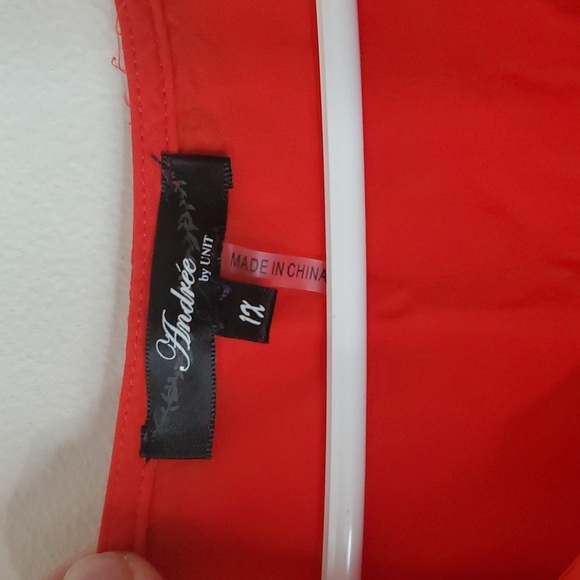 Andree By Unit Womens Plus Size BoHo Embroidered Spring Summer Blouse Top 1X - Picture 4 of 9